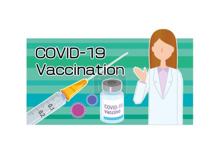 Illustration to guide vaccination of new coronavirus COVID-19