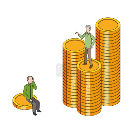Illustration of disparity in retirement assets