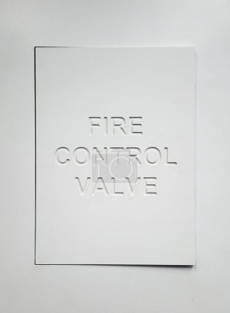 Photo for Fire control valve door panel - Royalty Free Image