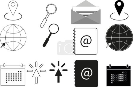 Foto de Conjunto de vectores de iconos de Internet: Mejore sus proyectos en línea con iconos versátiles! - Imagen libre de derechos