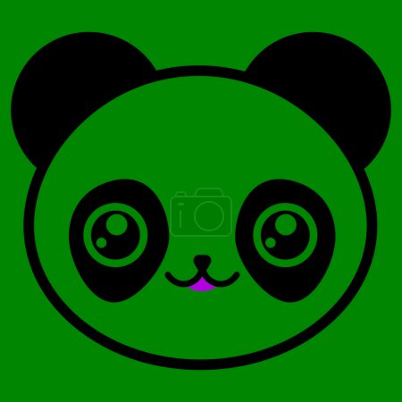 Kawaii-Pandabär, niedlich und kuschelig, mit ausdrucksstarken Augen und einem entzückenden Ausdruck. Perfekt zur Dekoration von Kinderprodukten, Plüschtieren und Wohnaccessoires, die eine Portion Niedlichkeit und Charme mit sich bringen.