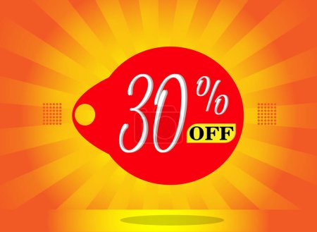 Illustration for 30%off - 30% Discount Vector Art: Boost Your Promotional and Commercial Projects with this Exclusive Artwork for Sale! - Royalty Free Image