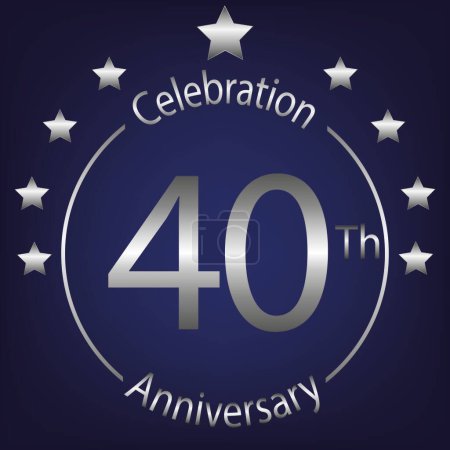 40ThCelebrationAnniversary - Celebration of 40th Anniversary: Joy and festivities for this special occasion. Perfecto para invitaciones, tarjetas de cumpleaños, decoraciones de fiestas y recuerdos. Archivo vectorial de alta calidad disponible.