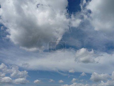 Photo for Clouds high in the atmosphere. Beautiful structure of the sky. - Royalty Free Image