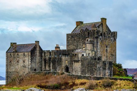 old medieval castle in the city of scotland