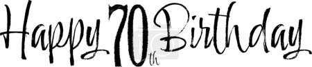 Illustration for Happy 70th Birthday - celebration vector - Royalty Free Image