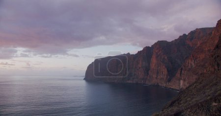 Photo for Beautiful view of Los Gigantes beach at sunset, Tenerife, Canary islands, Spain. - Royalty Free Image