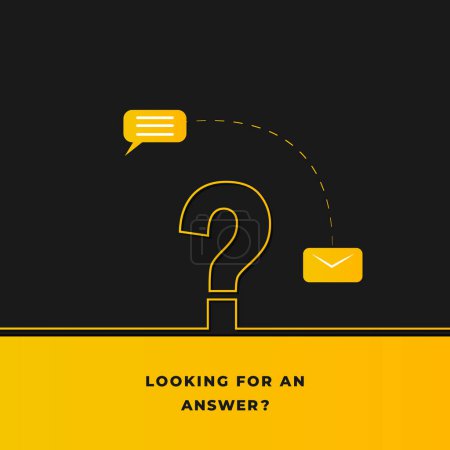 Illustration for Looking for an answer vector illustration - Royalty Free Image