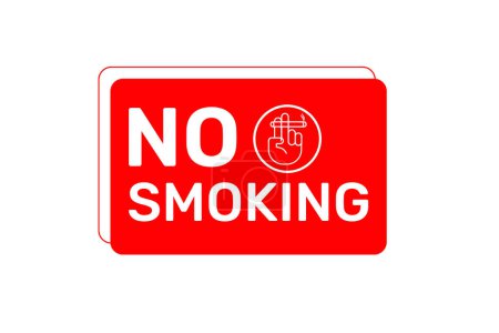 Téléchargez les illustrations : Illustration vectorielle de panneau d'espace non fumeur - en licence libre de droit