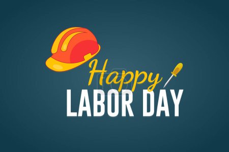 Happy Labor Day banner. Vector illustration