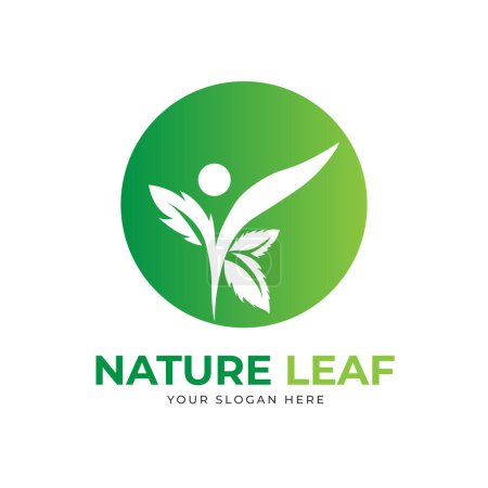 Natur Blatt Logo Design Vektor Vorlage
