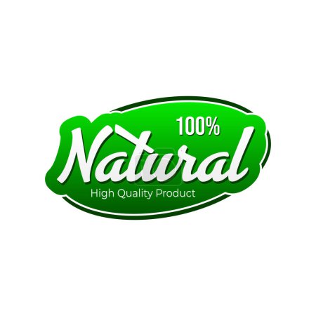 vector Producto puro y natural 100% orgánico