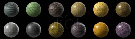 Photo for Granite, rock sphere or balls isolated on a white background. Decorative balls for design and decoration. Many uses! - Royalty Free Image