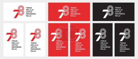Téléchargez les illustrations : Jakarta, Indonésie - Juin 2023 : Logo officiel pour le 78e anniversaire de l'indépendance de l'Indonésie. Logo éditorial graphique. - en licence libre de droit