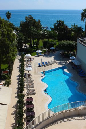 Photo for Goynuk, Antalya, Turkey - May 11, 2021: View of Seven Seas Hotel Life Ultra All Inclusive and Kids Concept 5 star at Goynuk, Antalya, Turkey on May 11, 2021. - Royalty Free Image