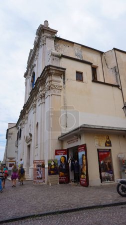 Photo for Sorrento, Italy - May 27, 2023: The ancient cathedral of Santa Maria delle Grazie, founded in 1512 in Massa Lubrense. Sorrento Peninsula, Province of Naples, Campania, Italy, Europe. - Royalty Free Image