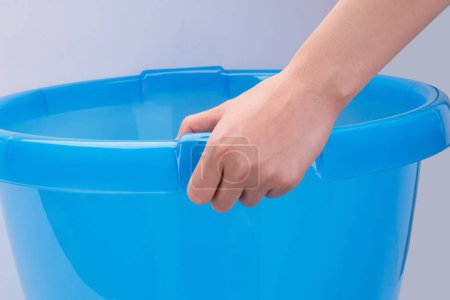Photo for Colored plastic washbasin and laundry basin - Royalty Free Image