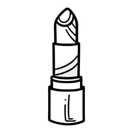 Téléchargez les illustrations : Coloriage de rouge à lèvres pour enfants - en licence libre de droit