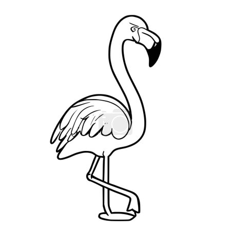 Téléchargez les illustrations : Pages à colorier Flamingo pour enfants et tout-petits - en licence libre de droit
