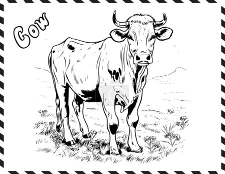 Cow Coloring Page For Kids