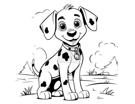 Página para colorear de perro dálmata para niños
