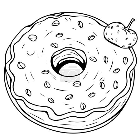 Doughnut Malvorlagen Zeichnung für Kinder