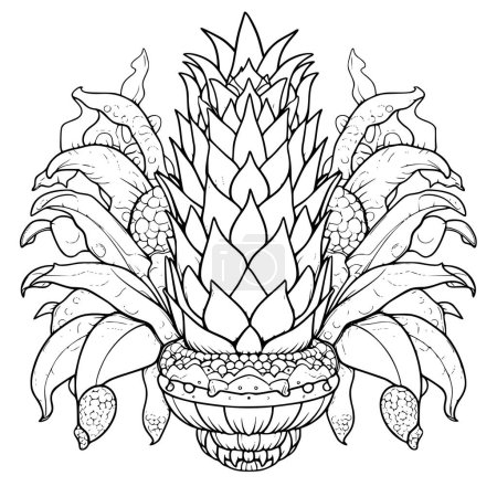 Dragon Fruit Coloring Pages for Kids