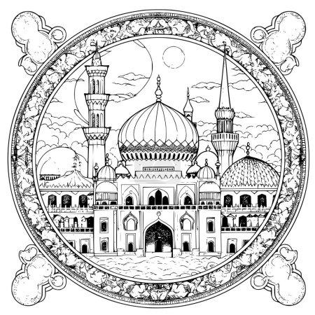 Eid Mubarak Coloring Page For Kids