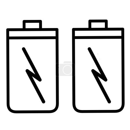 Illustration for Vektor grafik ilustrasi, set ikon baterai. tingkat pengisian baterai. ikon Pengisian baterai - Royalty Free Image