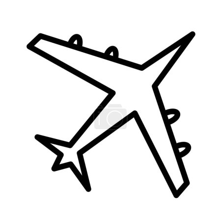 Téléchargez les illustrations : Icône de symbole de l'avion, illustration vectorielle - en licence libre de droit