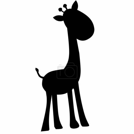 Foto de Silueta de jirafa aislada, ilustración vectorial. - Imagen libre de derechos