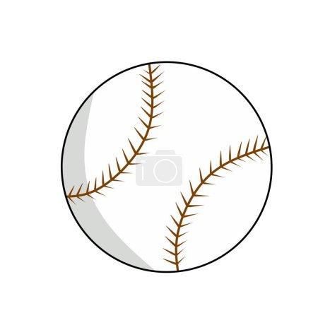 Illustration for Baseball Icon With Vector Realistic Baseball Icon on white background - Royalty Free Image