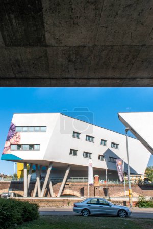 Photo for Vienna, Austria 11 Sep 2023: Spittelau Viaducts Housing - Zaha Hadid revitalized Vienna's viaduct, intertwining apartments, offices, and studios, redefining urban living through remarkable design. - Royalty Free Image