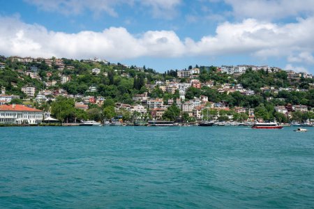View of Istanbul from boat on bosphorus