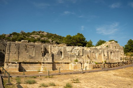 ruins of ancient city at perla city, turkey