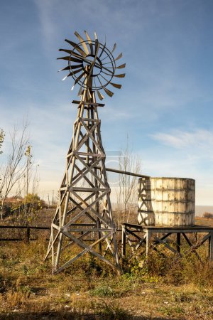 old windmill in the field