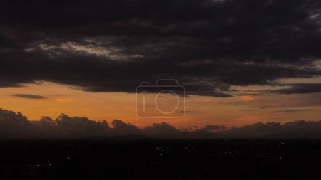 Photo for Images of bogota areas with beautiful sunset and city traffic - Royalty Free Image