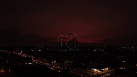 Photo for Aerial images of the nights in Bogota with its colors and its sky - Royalty Free Image