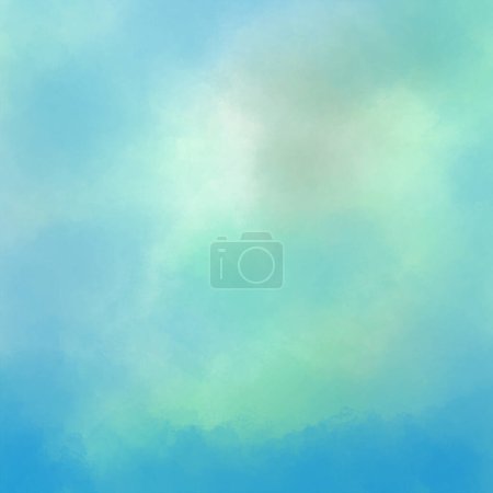 Colorful Watercolor Sky with Grunge Texture and Pastel Smoke Art on Vintage Paper