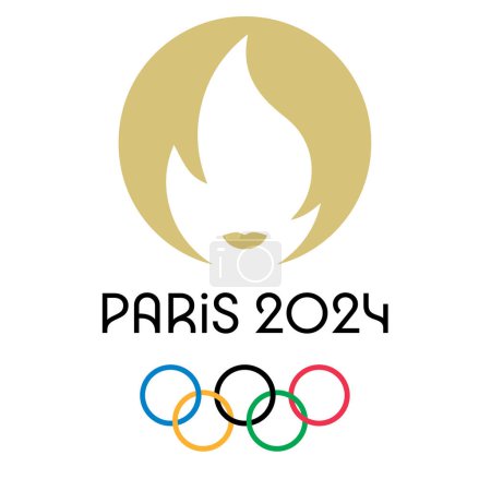 Ilustración de Juegos Olímpicos de París 2024 vector logo - Imagen libre de derechos