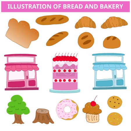 Ilustración de Ilustración de pan y panadería - Imagen libre de derechos