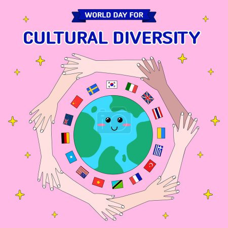 Diseño de carteles - Día Mundial de la Diversidad Cultural para el Diálogo y el Desarrollo