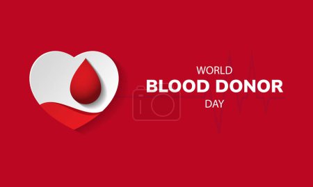 Téléchargez les photos : Journée mondiale des donneurs de sang 14 juin Contexte Illustration vectorielle - en image libre de droit