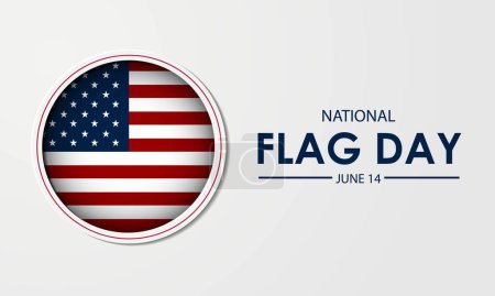 Téléchargez les photos : Jour du drapeau aux États-Unis 14 juin Illustration vectorielle de fond - en image libre de droit