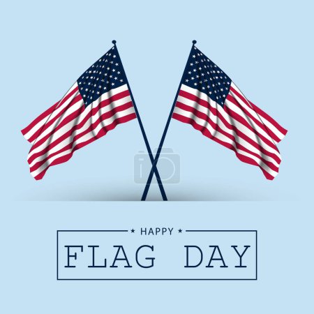 Téléchargez les photos : Jour du drapeau aux États-Unis 14 juin Illustration vectorielle de fond - en image libre de droit