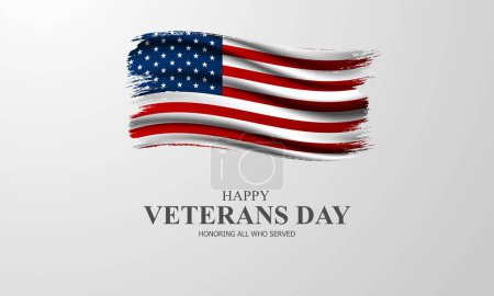 Téléchargez les photos : Happy Veterans Day Contexte Illustration vectorielle - en image libre de droit