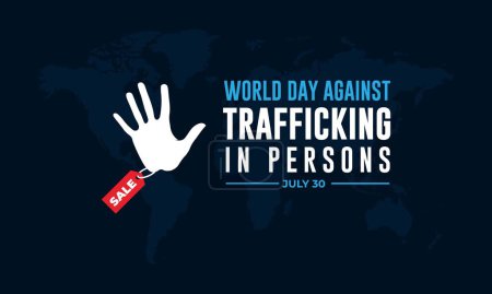 Illustration for World Day Against Trafficking In Persons July 30 Background vector Illustration - Royalty Free Image