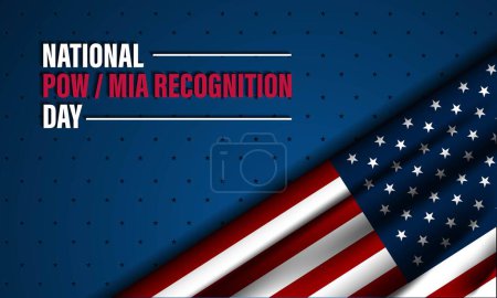 Illustration for National POW MIA Recognition Day September 15 Background Vector Illustration - Royalty Free Image