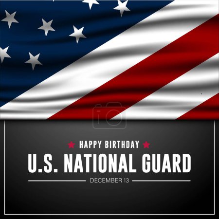 Illustration for United States National Guard Birthday December 13 Background Vector Illustration - Royalty Free Image