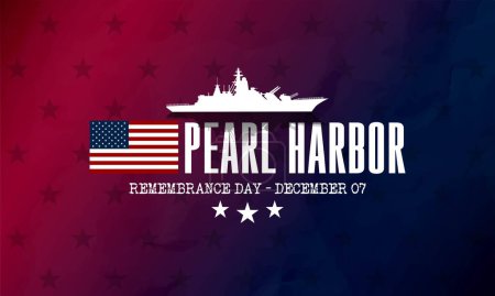 Téléchargez les photos : National Pearl Harbor Jour du Souvenir Décembre 7 fond Illustration vectorielle - en image libre de droit